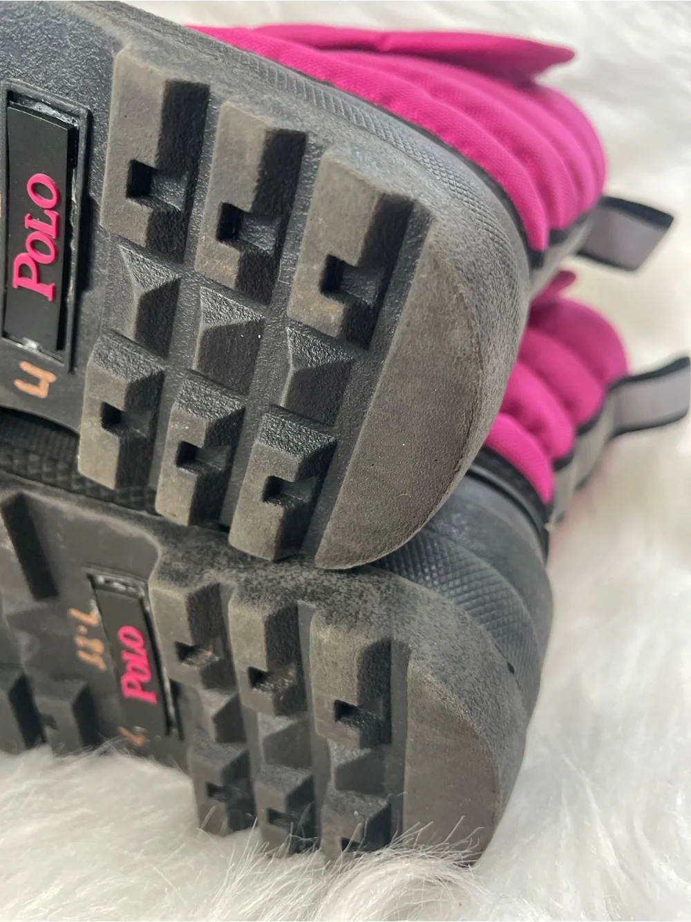 Polo Ralph Lauren Hamilten EZ Girls Pink Snow Boots Size 6 Toddler Winter Duck